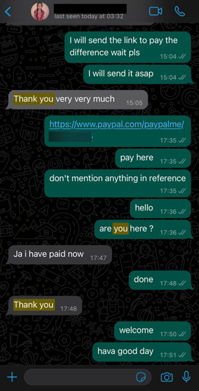 FlexStreamIPTV customer WhatsApp review 4